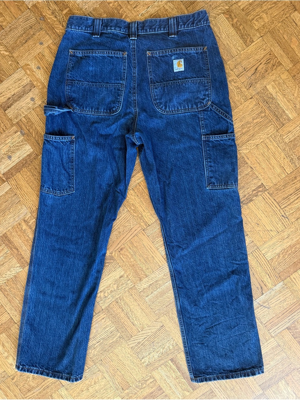 Carhartt Men’s Dark Blue Loose Fit Carpenter Jeans